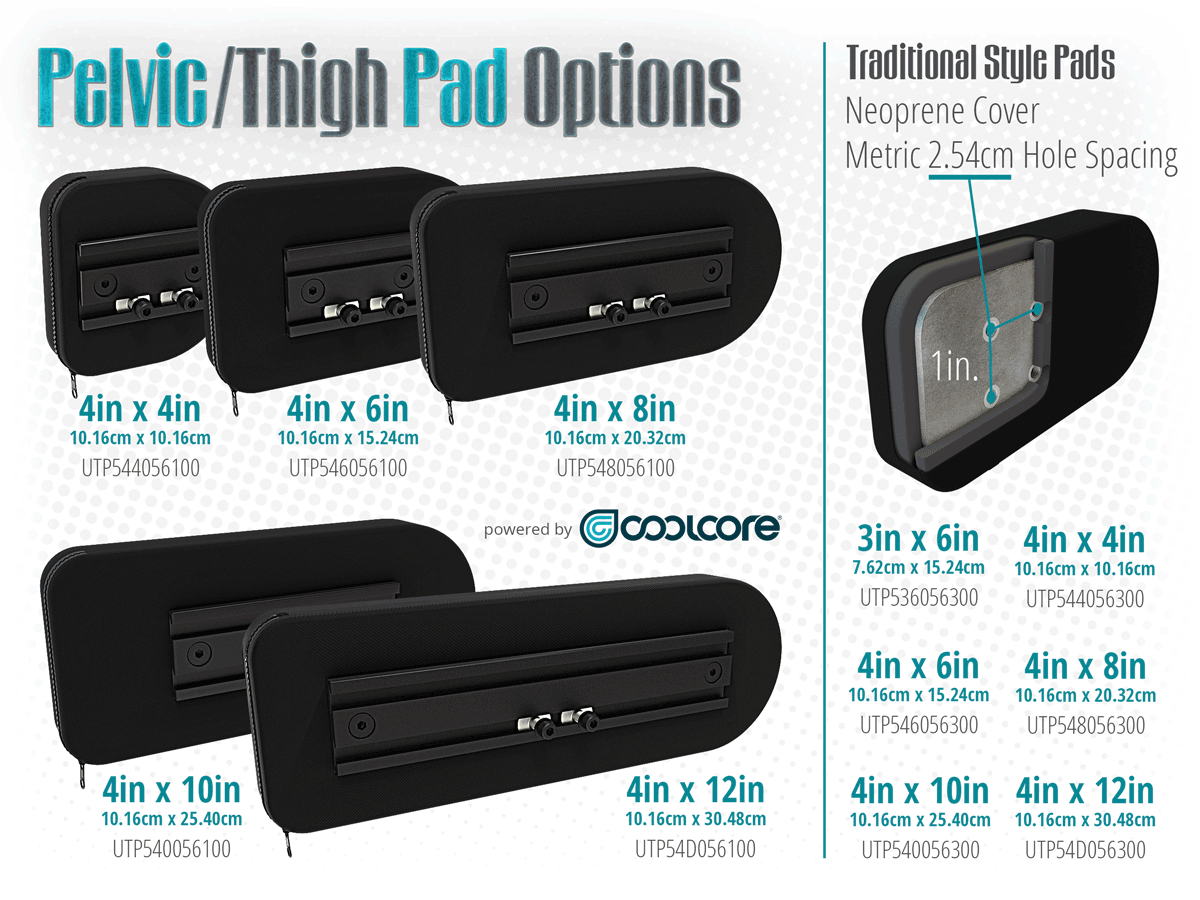 Available Track or Traditional Pad. The track version is highly adjustable.